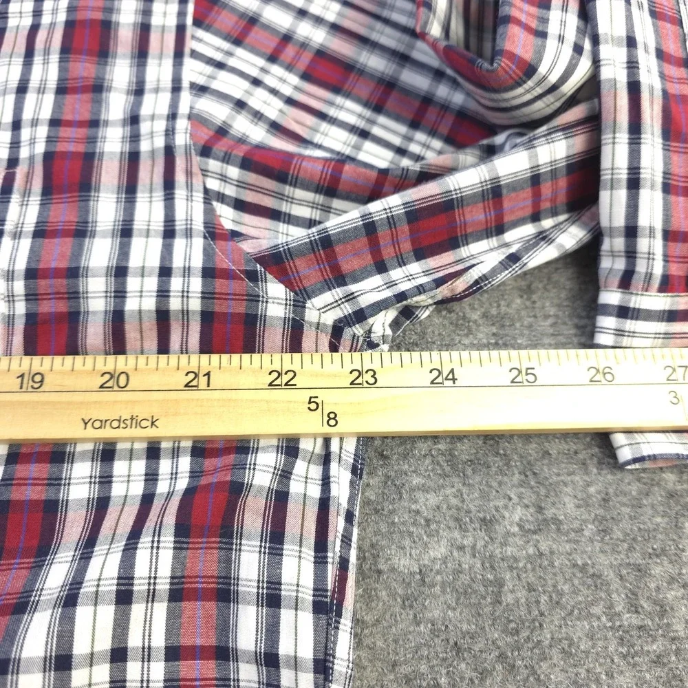 Brooks Brothers‎ Shirt Medium Long Sleeve Button Down Red Plaid 346 Cotton